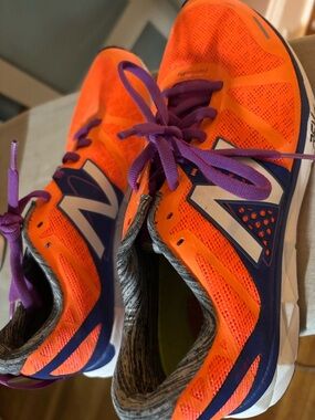 New Balance Orange and Purple Athletic Sneakers